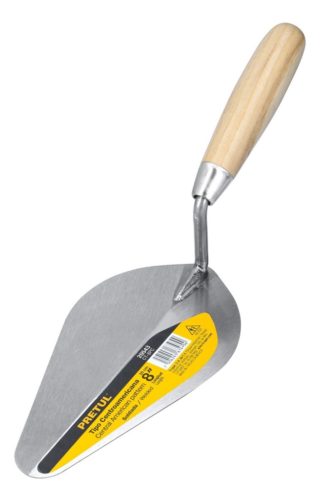 [TR-CT-8PC] Cuchara Albañil Centroamericana 8" Pretul 20543