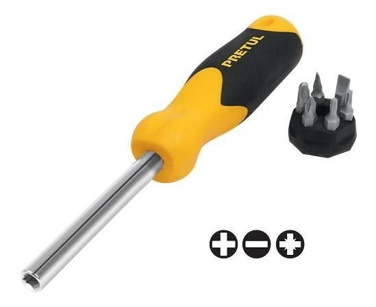 [TR-DES-6P] Desarmador T. Matraca 6 Puntas Pretul 21372