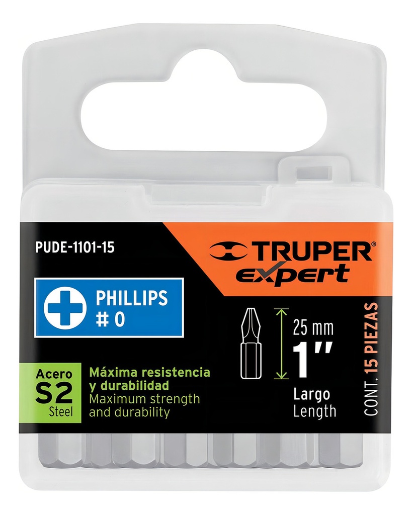 [TR-PUDE-1101-15] Puntas De Cruz Ph1 Largo 1" 15pz Truper 100192