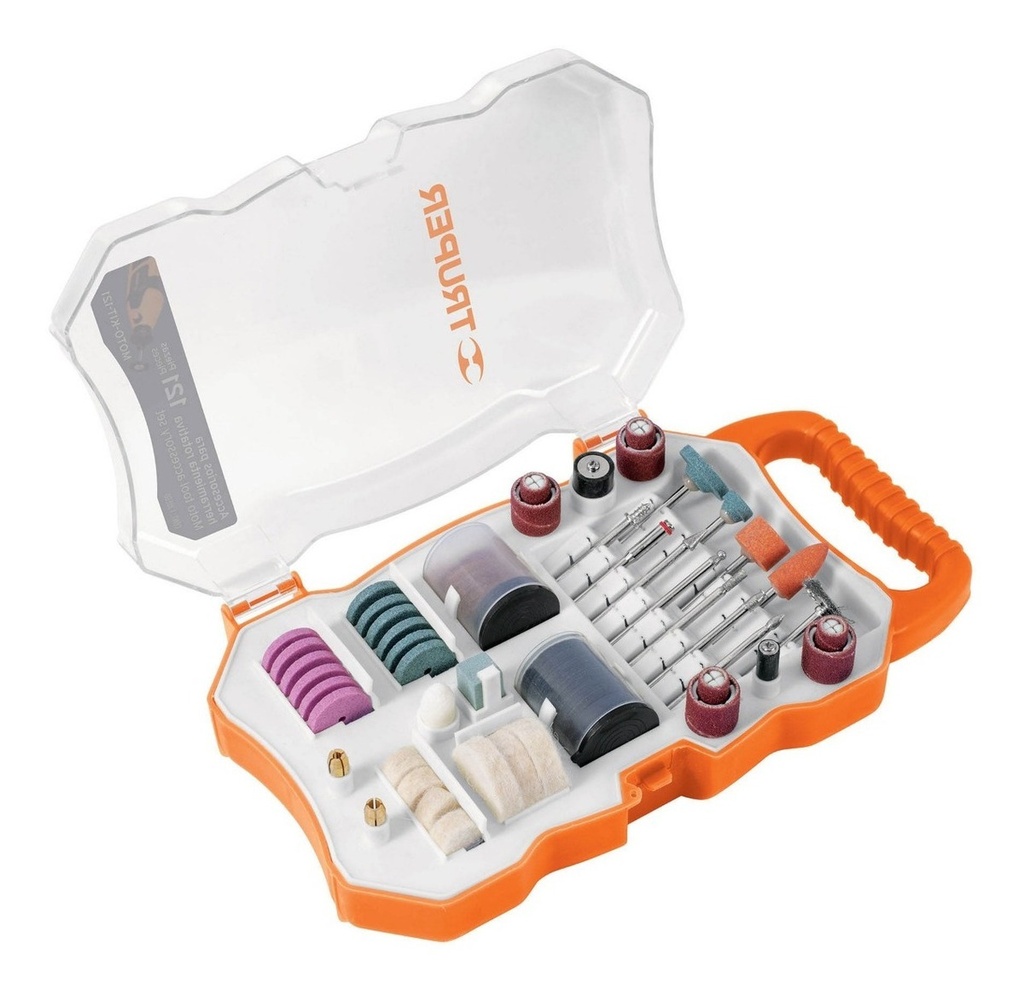 [TR-MOTO-KIT-121] Juego Accesorios Para Herrata Rotativa 121 Pz Truper 100757