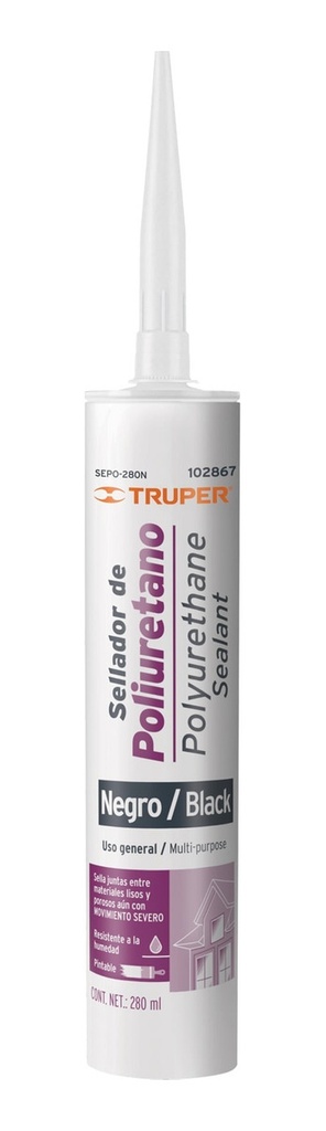Sellador Poliuretano Negro 280 Ml Truper 102867