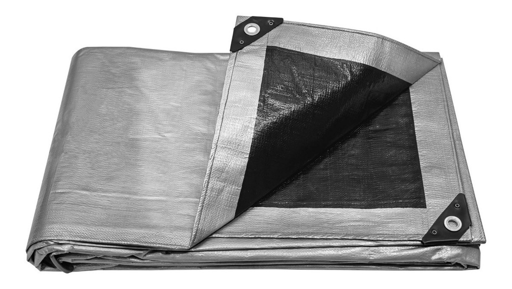 Lona Reforzada Gris 4 X 4 Mt Truper 10773