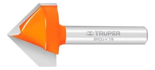 Broca Para Router, Corte En V , 1/2 , Truper 11466