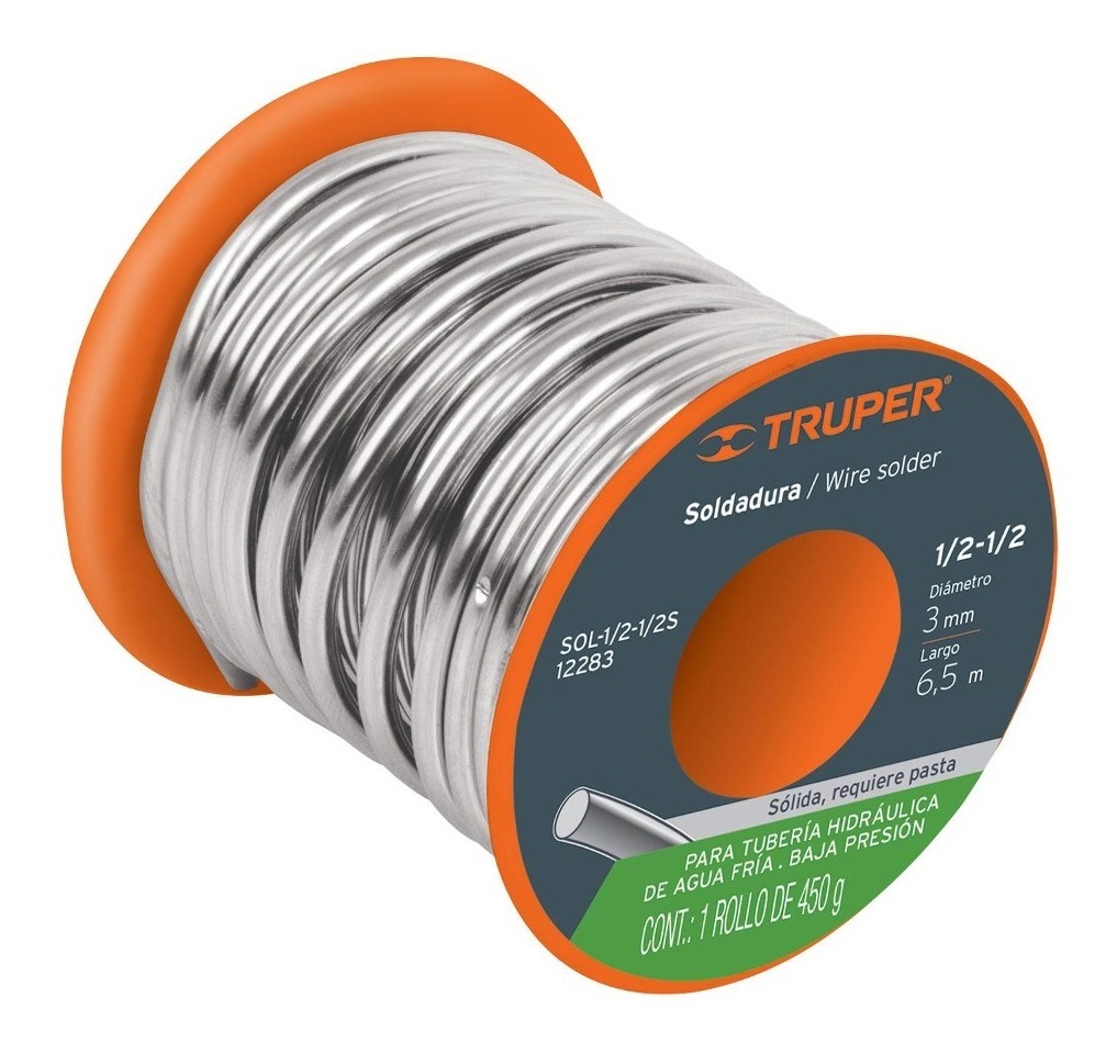 Soldadura Solida 1/2-1/2 450 Gr. Baja Presion Truper 12283