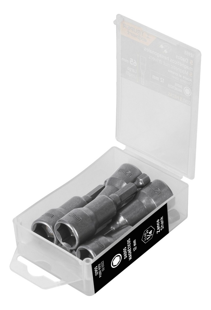 Dados Magneticos 12 Mm Largo 2-1/2'' 5pz Truper 12955