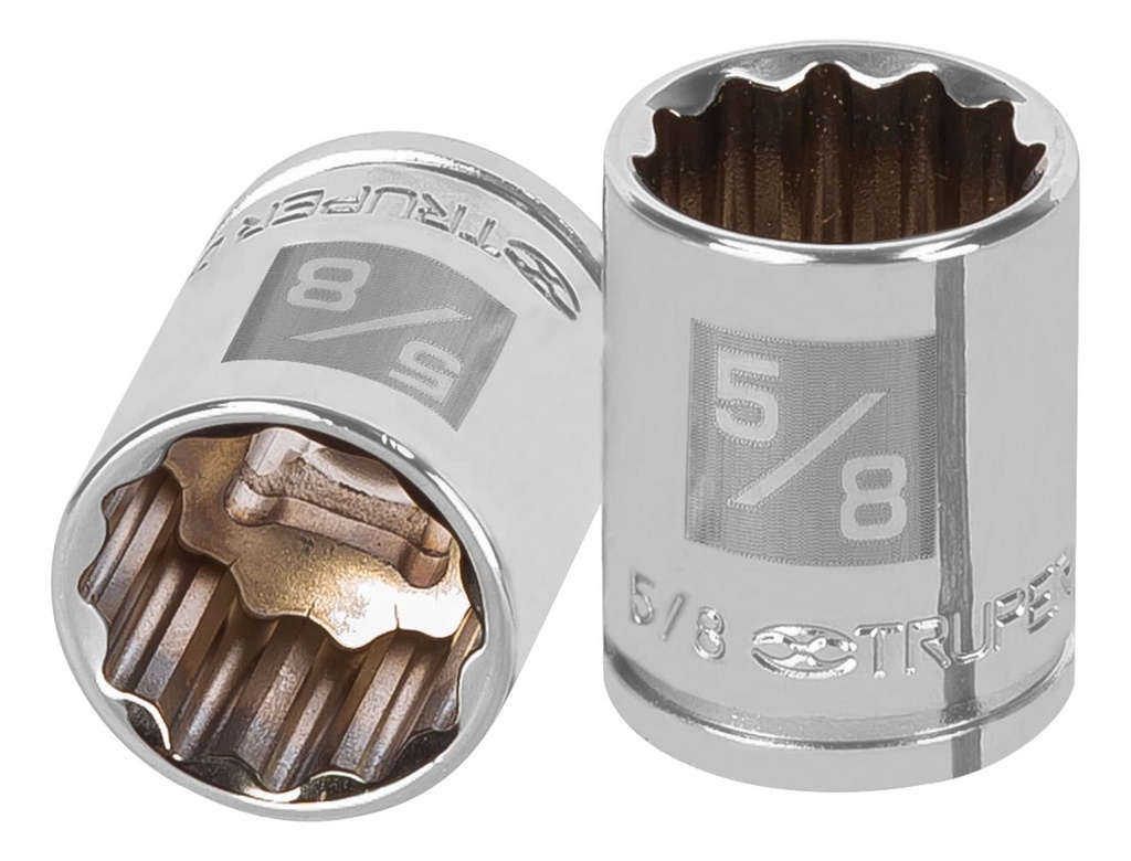 Dado Acero De 5/8 , 12 Puntas, Cuadro 3/8 , Truper 13586