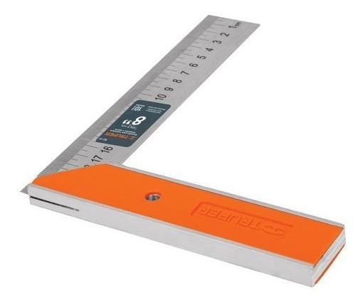 [TR-EC-8] Escuadra Carpintero 8" Ace. Inox. Truper 14372