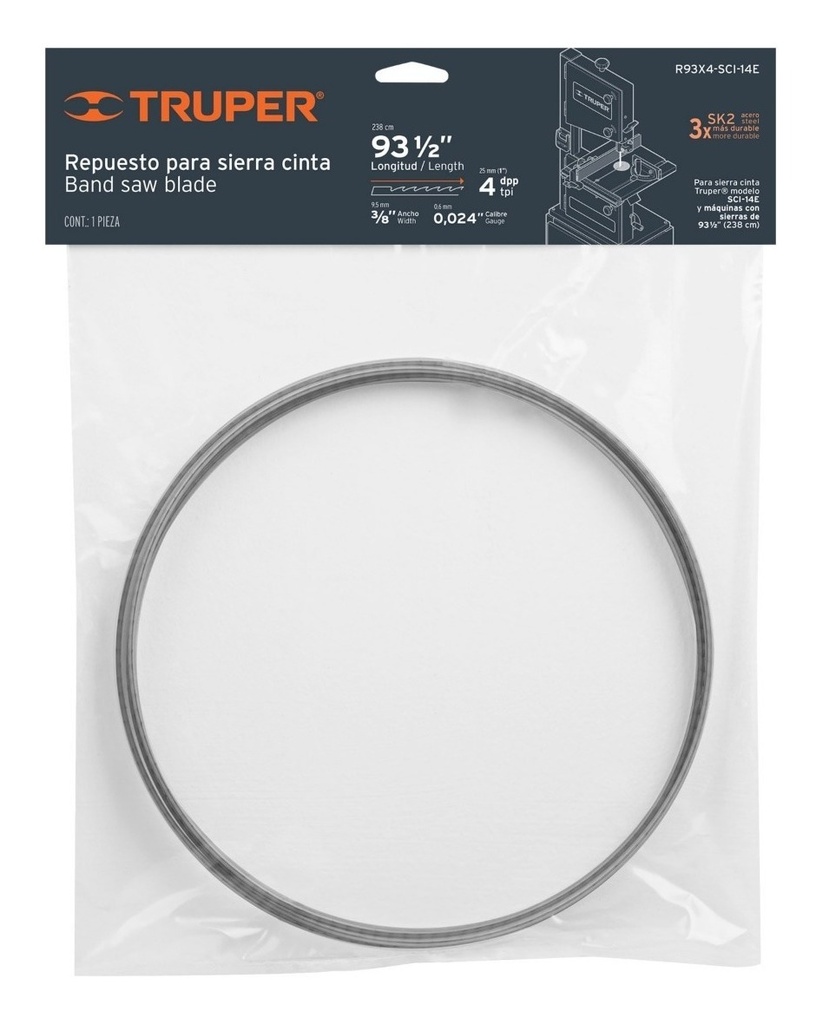 Repuesto Sierra Cinta 14'' 1 Hp 4 Dpp Truper 16287