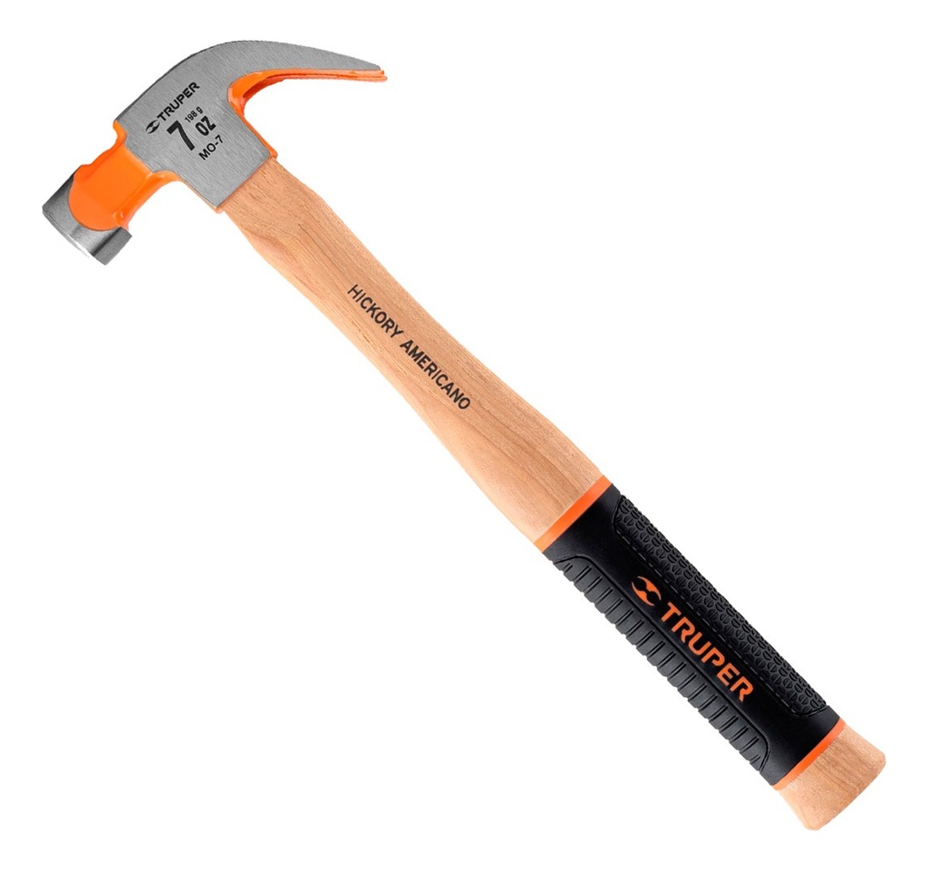 Martillo Pulido Uña Curva 7 Oz, Mango De Hickory 16650 Truper
