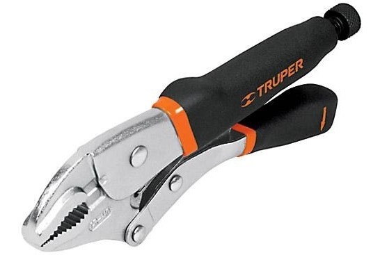 Pinzas Presion Mordaza Curva 10' Vinil Truper 17436