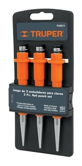 [TR-PUNZ-3] Embutidor Clavo 3 Pz Truper 18064