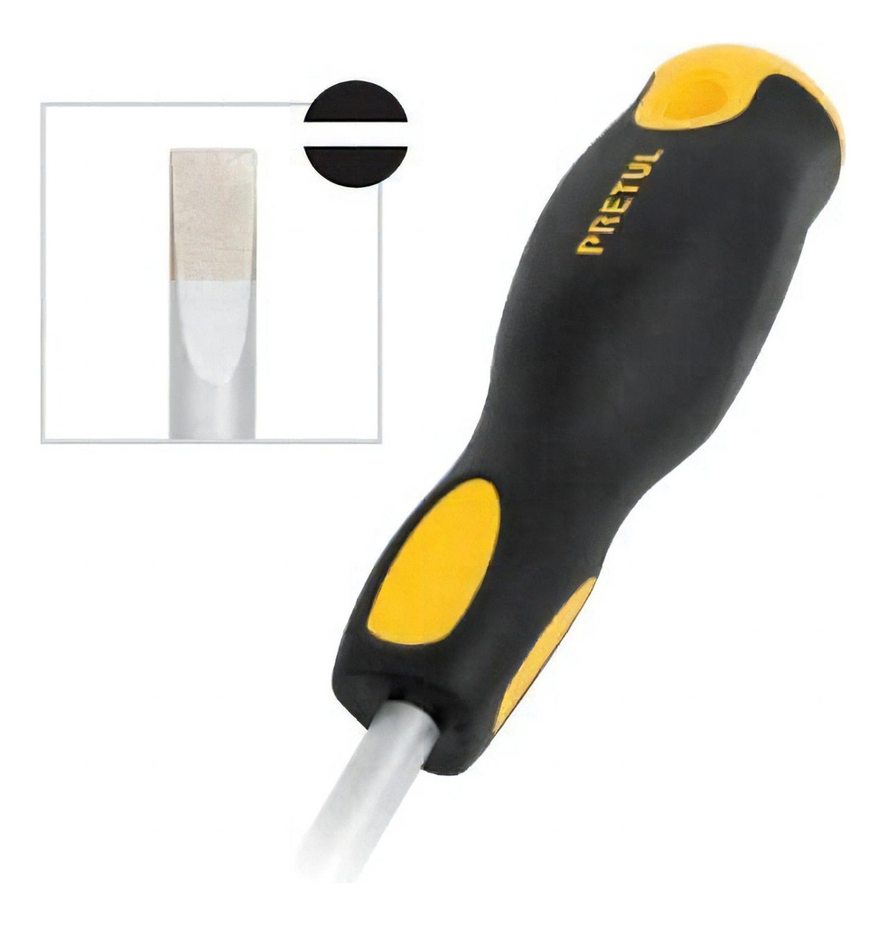 [TR-DG-3/16X6BP] Desarmador Comfort Grip Cabinet 6' X 3/16' Pretul 21490