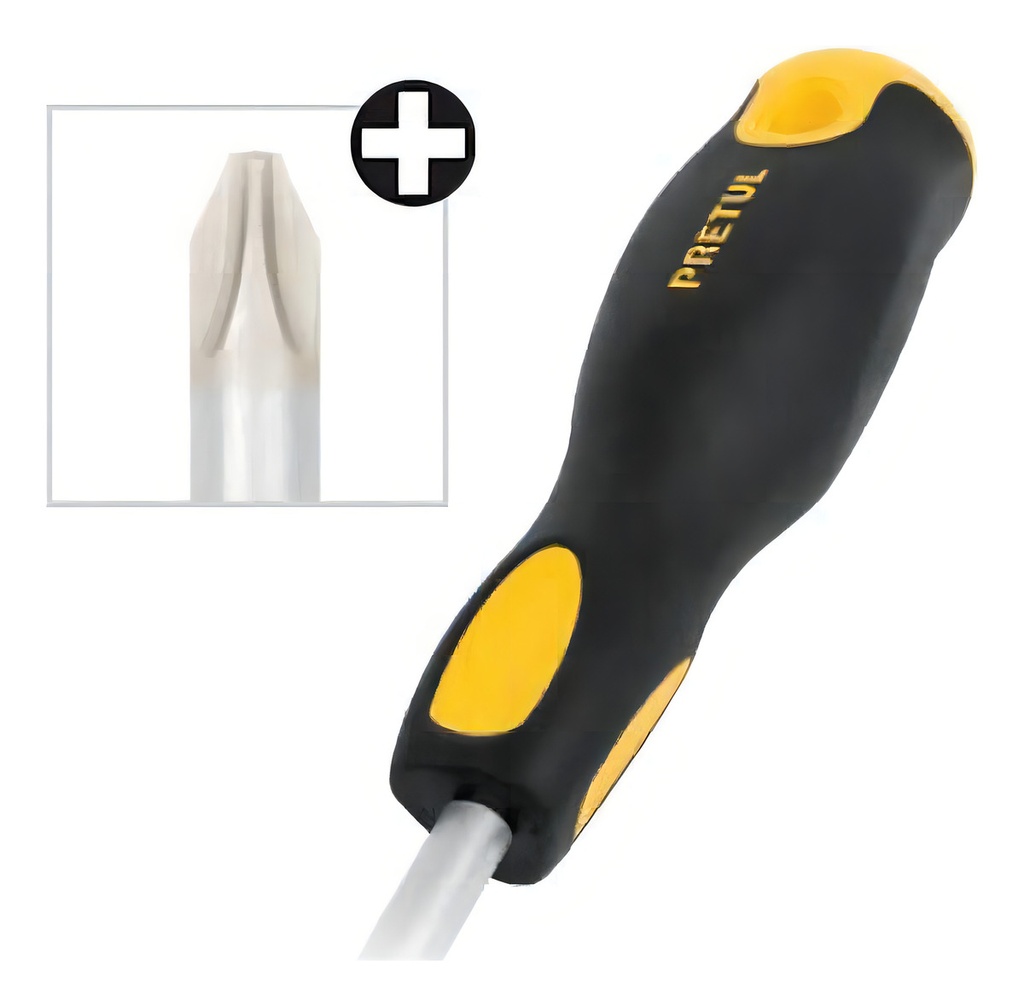 Desarmador Comfort Grip Phillips 8' X 1/4' Pretul 21497