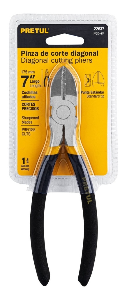 Pinza de Corte Diagonal 7 Mango de Vinil, Pretul 22637