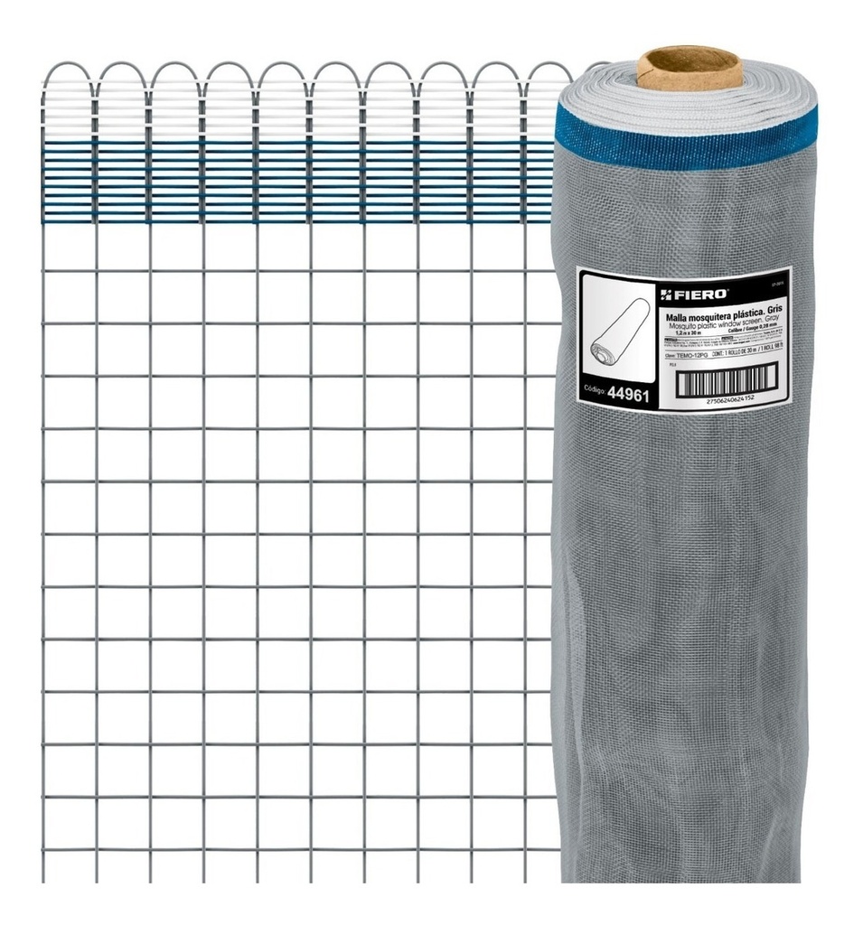 [TR-TEMO-12PG] Malla Mosquitera Plastica Gris 1.20 Mt Fiero 44961