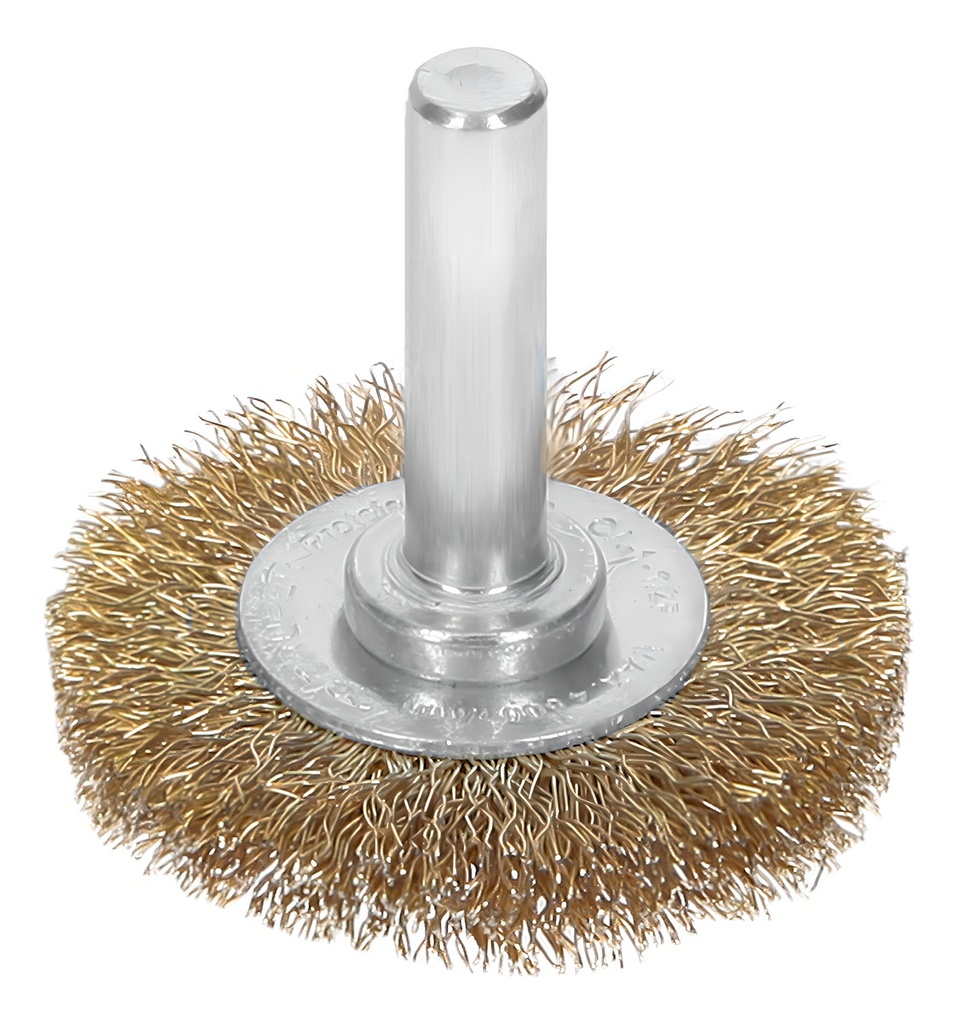 Carda Circular Alambre Fino 1-1/2" Taladro 1/4" Truper 11573 Color Laton