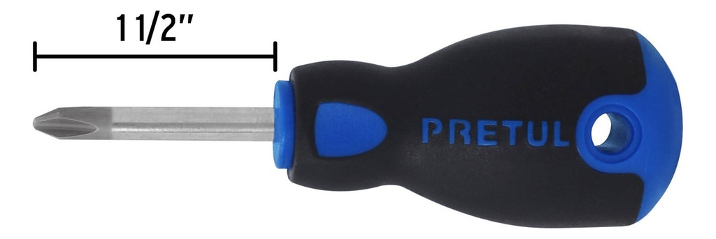 Desarmador De Cruz 1/4'' X 1-1/2'' Mango Comfort Grip Pretul 21498