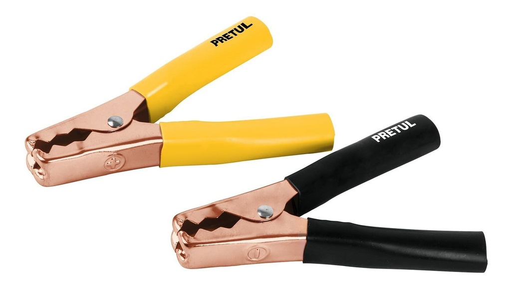 [TR-CAIMAN-P] Caballete Con 2 Caimanes Para Cables Pasa Corriente, Pretul