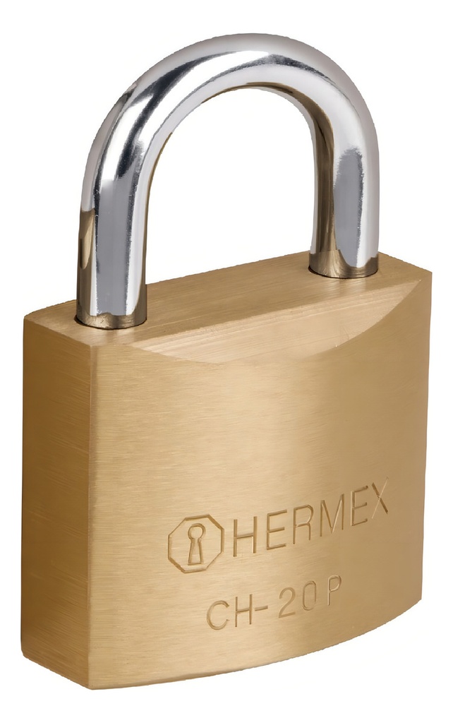 [TR-CH-25P] Candado de hierro 25 mm, color latón, corto, caja, BASIC