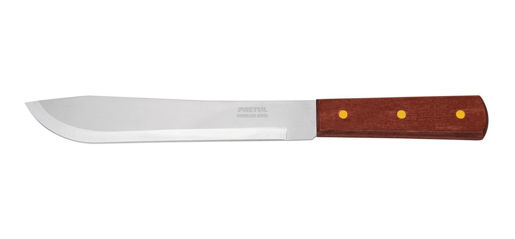 [TR-CUCH-M80] Cuchillo Cebollero 8' Mango de Madera, Pretul
