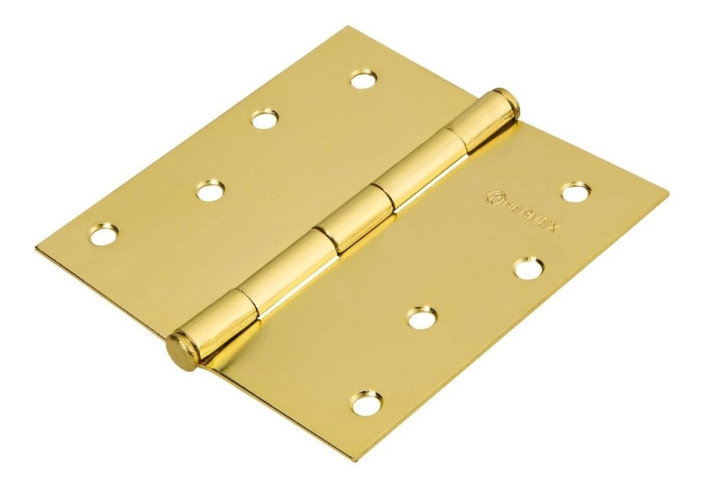 [TR-BC-401PP] Bisagra cuadrada, 4',latonado, cabeza plana, HERMEX BASIC