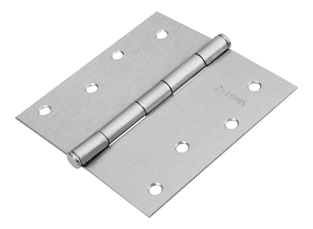 Bisagra Cuadrada 4', Satinado, Cabeza Plana, Basic