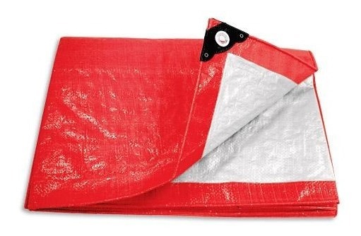 [TR-LP-612R] Lona de polietileno 6 x 12 m, roja, 110 g/m2, PRETUL