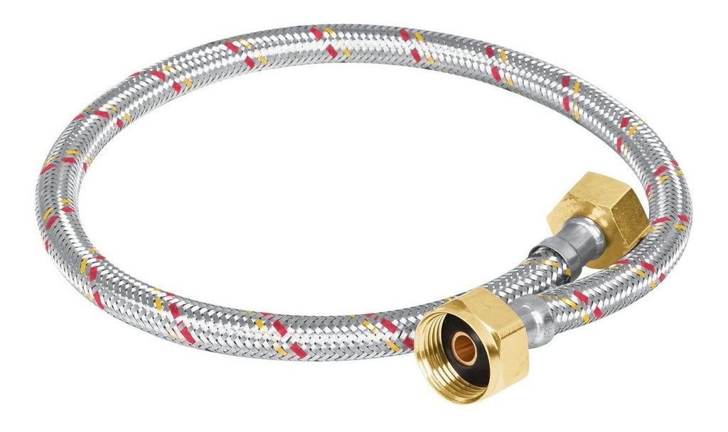 [TR-FGA-10P] Manguera para gas, aluminio, 3/8' flare, 100 cm, FOSET BASIC