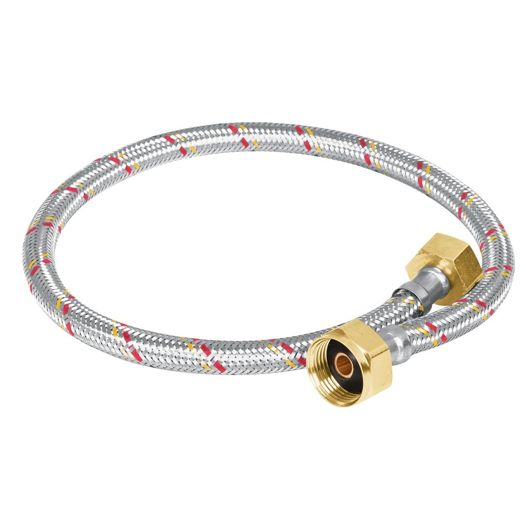 [TR-FGA-30P] Manguera para gas, aluminio, 3/8' flare, 300 cm, FOSET BASIC