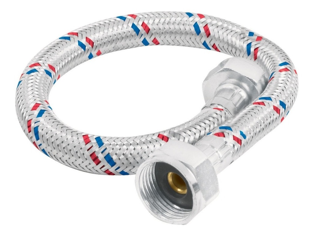 [TR-FWC-35P] Manguera p/WC, aluminio, 1/2' x 7/8', 35 cm, BASIC