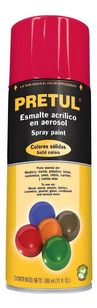 Pintura en aerosol, rojo, 400 ml, Pretul