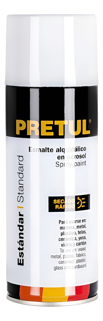 Pintura en aerosol, blanco mate, 400 ml, Pretul