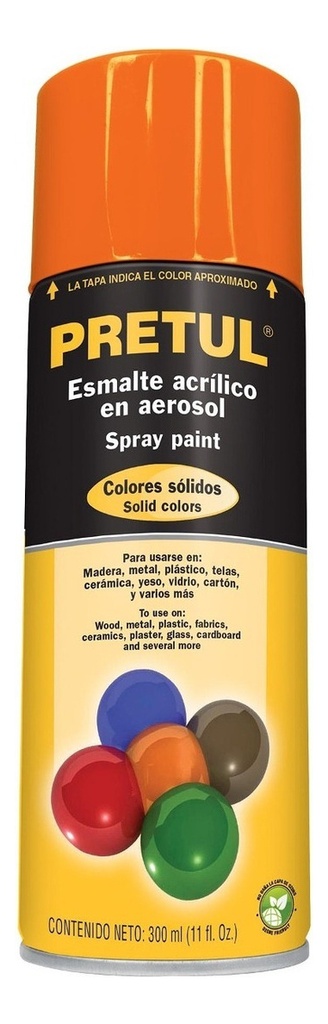 [TR-PA-NA-P] Pintura en Aerosol, Naranja, 400 Ml, Pretul