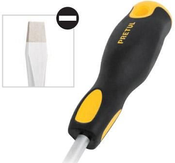 Desarmador plano 5/16' x 6' mango Comfort Grip, Pretul