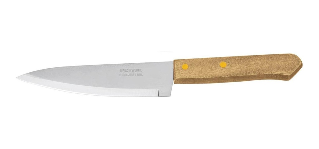 [TR-CUCH-M61] Cuchillo de Chef 6' Mango de Madera, Pretul