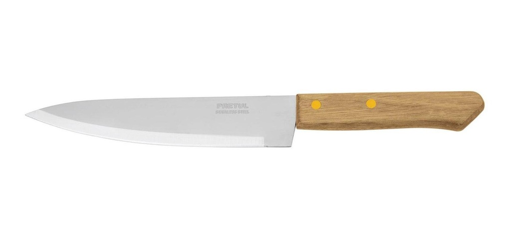 [TR-CUCH-M71] Cuchillo de Chef 7' Mango de Madera, Pretul