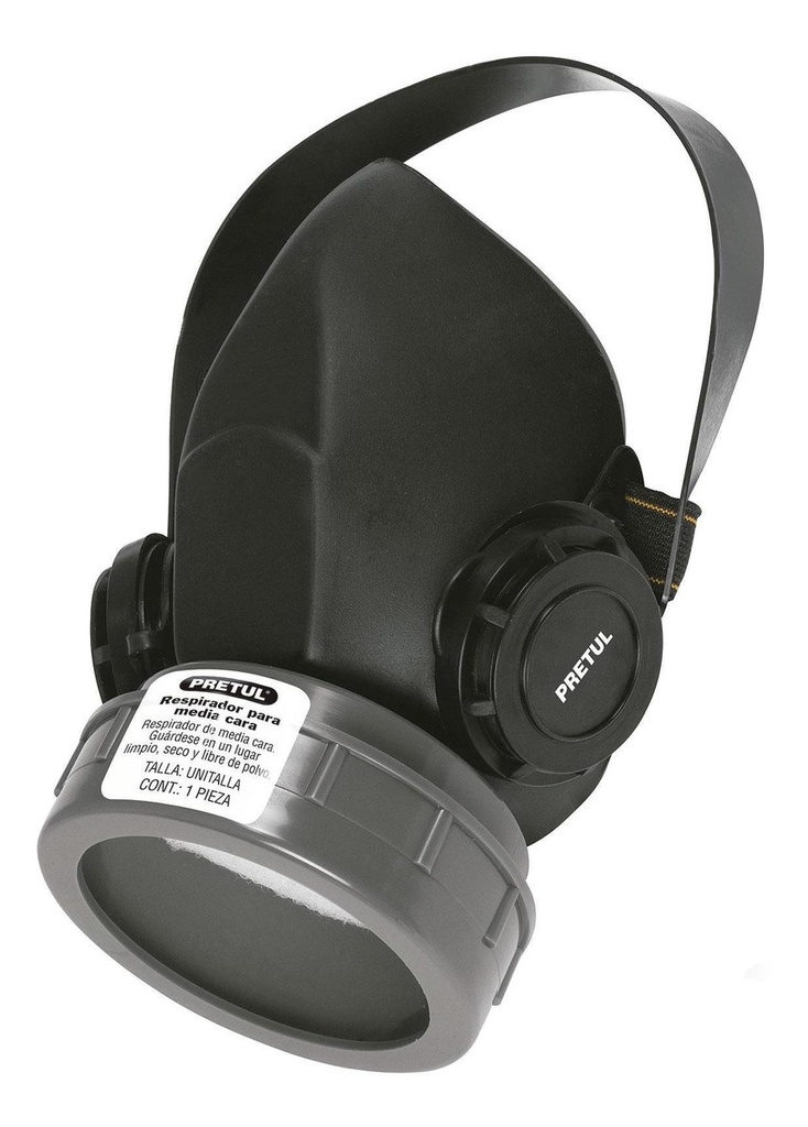 [TR-RES-1-P] Respirador sin cartucho, 1 filtro, Pretul