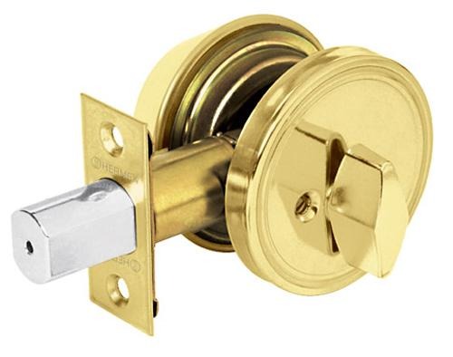 [TR-CERO-11P] Cerrojo llave-mariposa latón brillante, llave tradicional