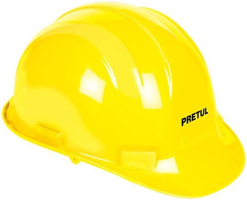Casco de seguridad, ajuste de intervalos, amarillo, Pretul