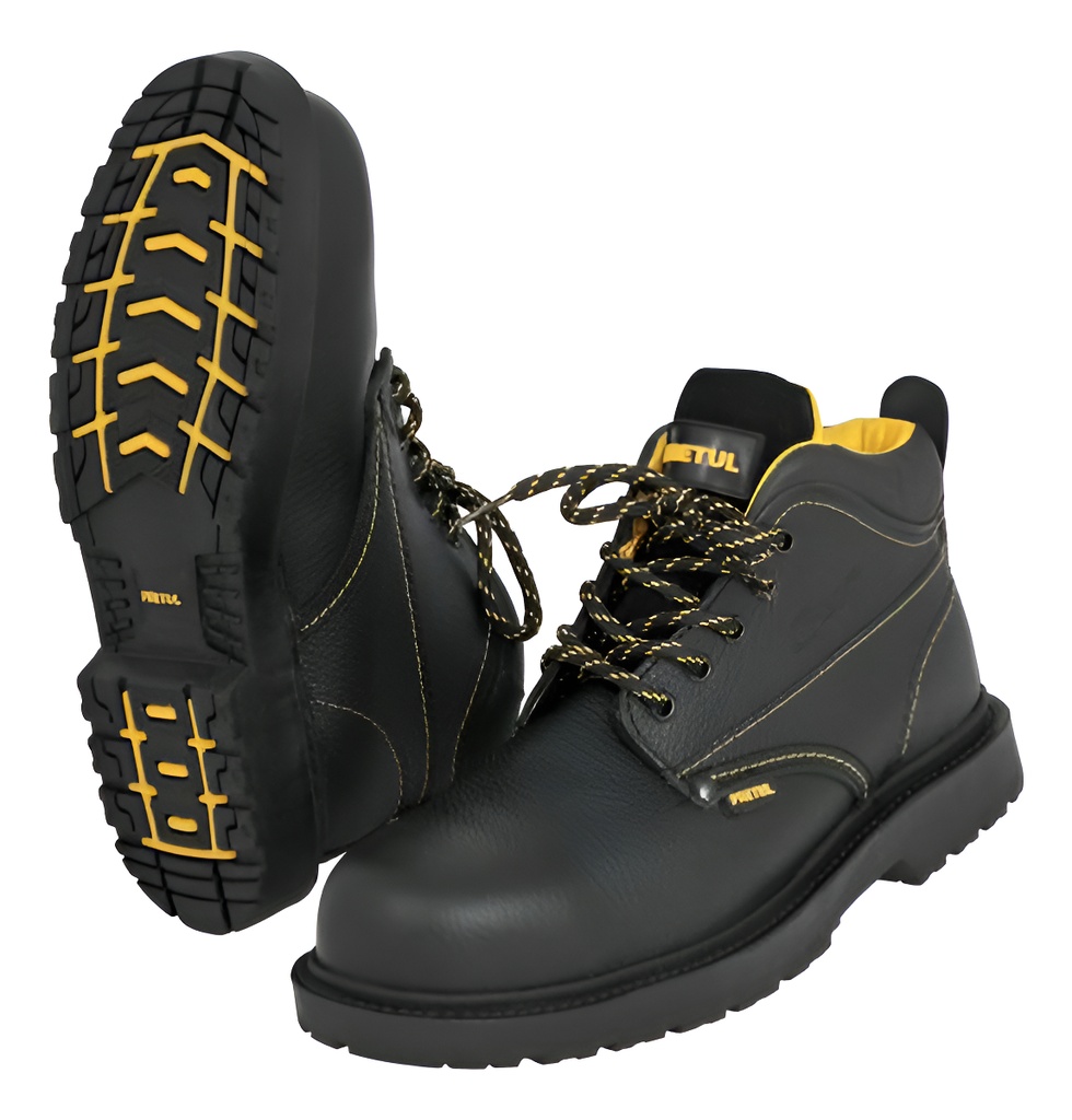 [TR-ZC-025N] Bota de seguridad negra, #25, casquillo de poliamida, PRETUL