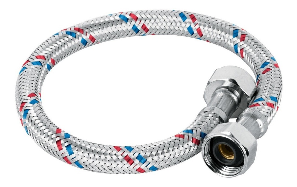 [TR-FLA-40P] Manguera lavabo/fregadero, aluminio, 1/2'x1/2',40 cm, BASIC