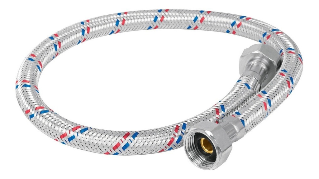 [TR-FFR-55P] Manguera lavabo/fregadero, aluminio, 1/2'x1/2',55 cm, BASIC