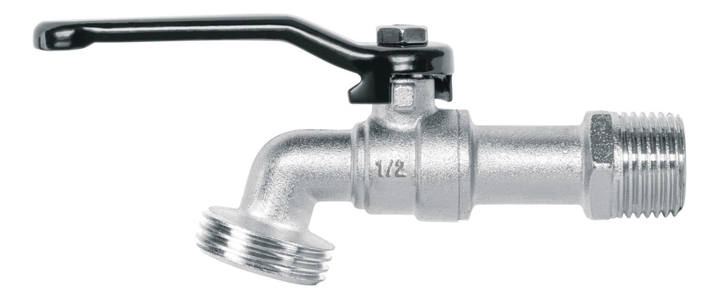 Llave de esfera de zinc 1/2', 110 g, s/adaptador, Pretul