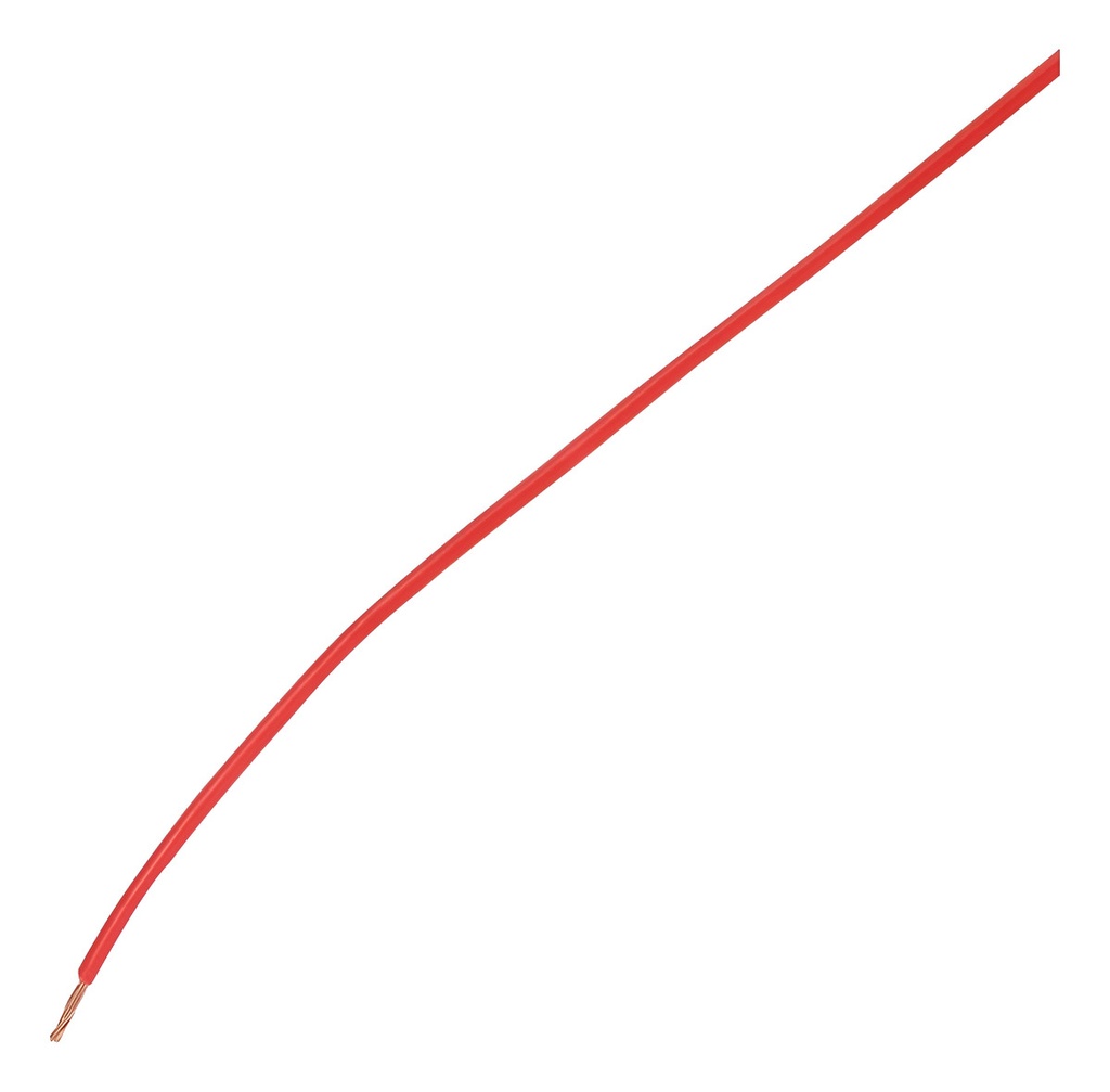 [TR-CAPRI-18R] Cable Primario Calibre 18 Rollo 12 M Rojo Truper 101089 Rojo