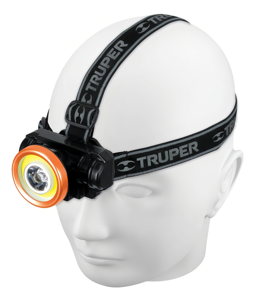 Linterna De Minero Led/cob 80 Lm Recargable, Truper 102150 Linterna Negro Luz Amarillo