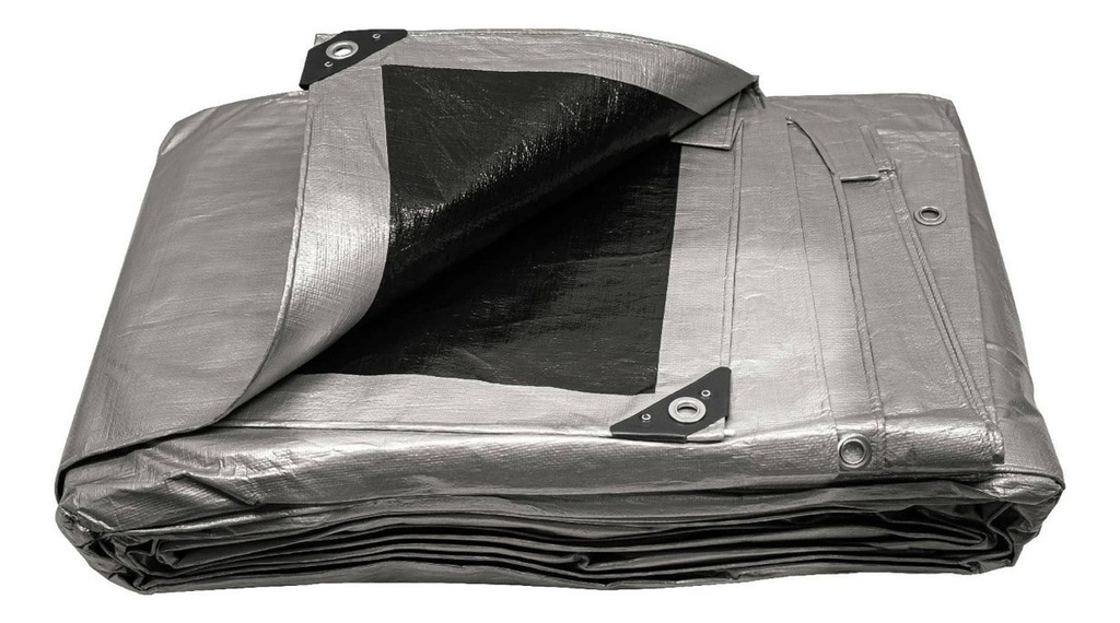 Lona Reforzada Gris 7 X 10 Mt Truper 10779