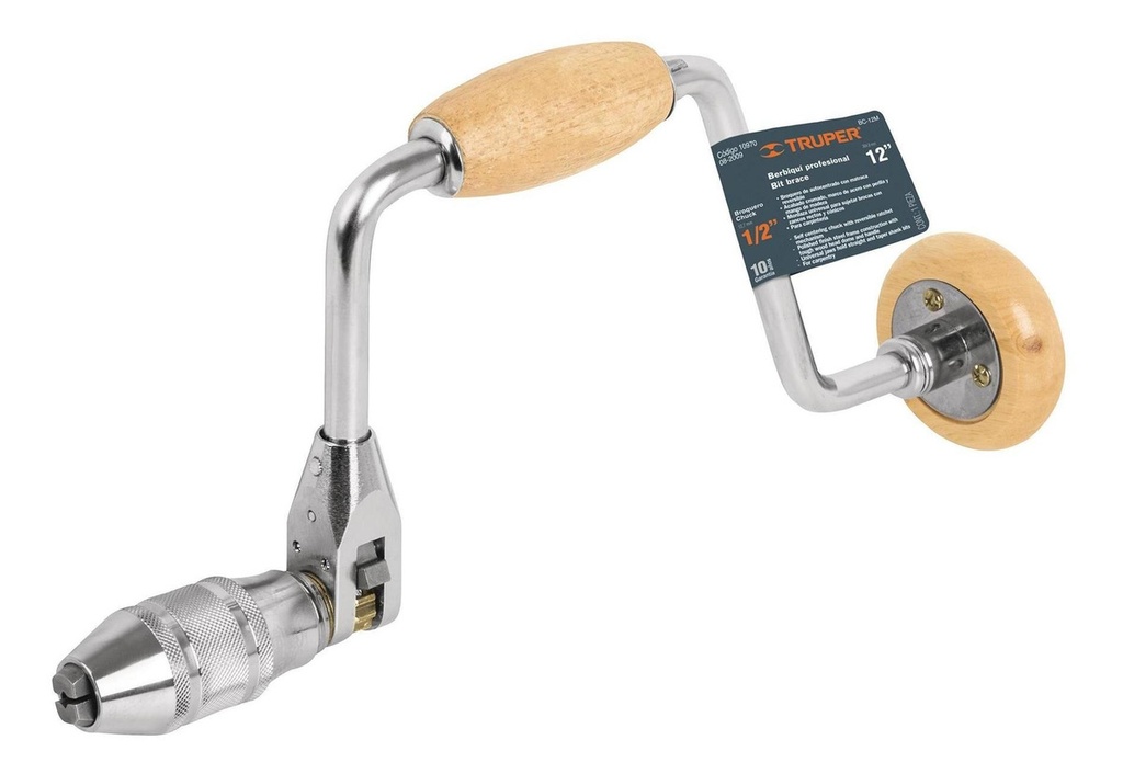 [TR-BC-12M] Berbiqui Prof. Perillas Madera 12" Truper 10970