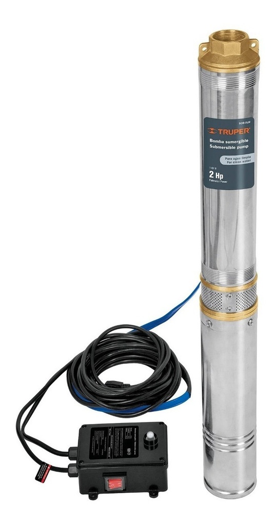 [TR-BOS-1LM] Bomba Sumergible Agua Limpia 1 Hp Tipo Bala Truper 12625