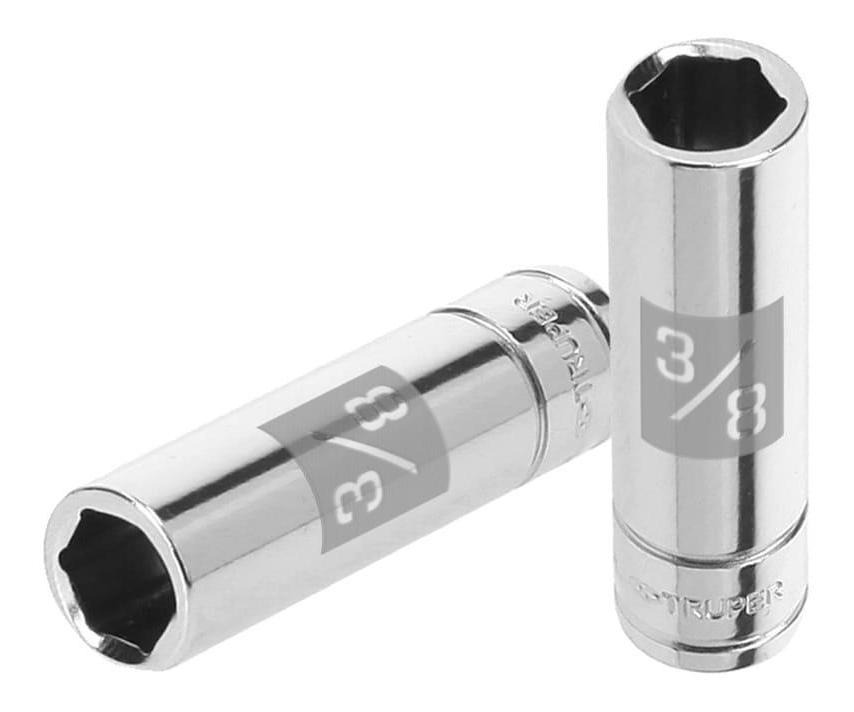 Dado 1/4' 6 Puntas Standard Largo 3/8' Truper 13186