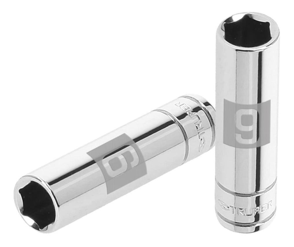 Dado 1/4" 6 Puntas Milimetrico Largo 9 Mm Truper 13203